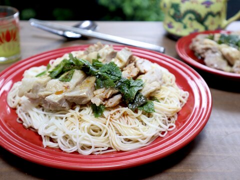 よだれ鶏素麺